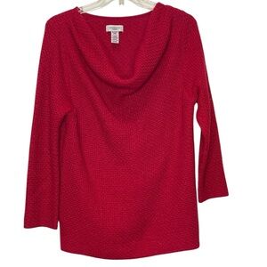 Covington Red Cowl Neck Sweater